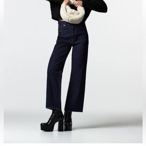 ZW the 90’s high waist cropped jeans in blue